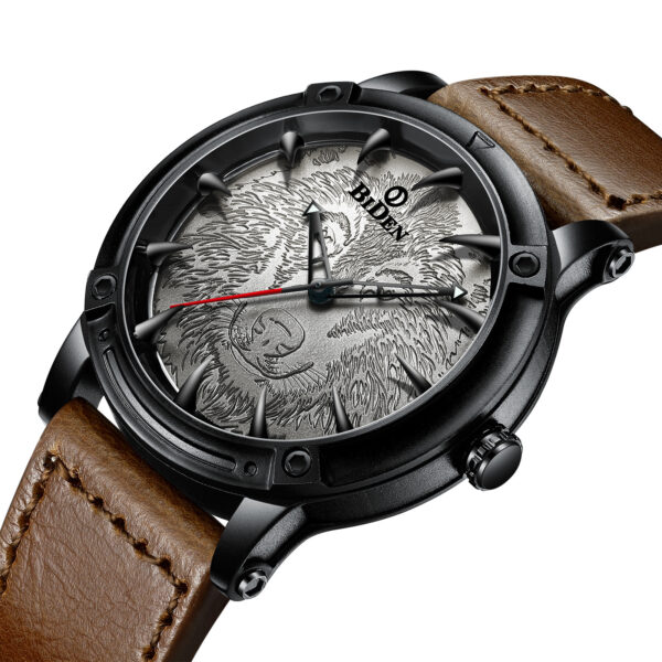 Men's Solid Color Casual Belt Quartz Watch - Image 3