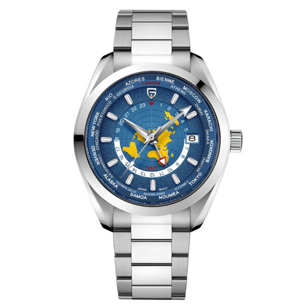 Men's Multifunctional Mechanical GMT Dual Time Zone Luminous Watrproof Watch - Image 6