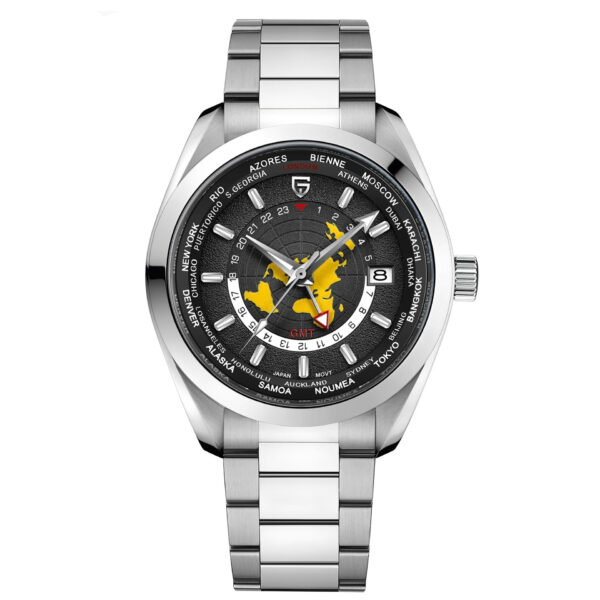 Men's Multifunctional Mechanical GMT Dual Time Zone Luminous Watrproof Watch - Image 3