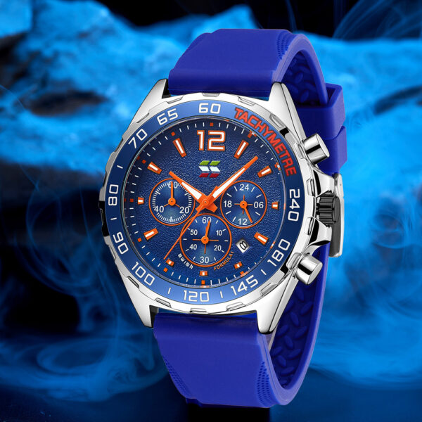 Rubber Strap Quartz Watch Fashion Clock Six-pin Timing Sport Watch - Image 9