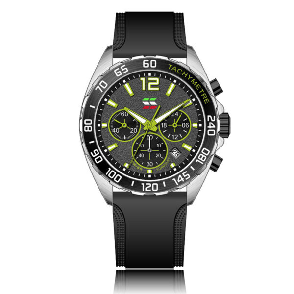 Rubber Strap Quartz Watch Fashion Clock Six-pin Timing Sport Watch - Image 8