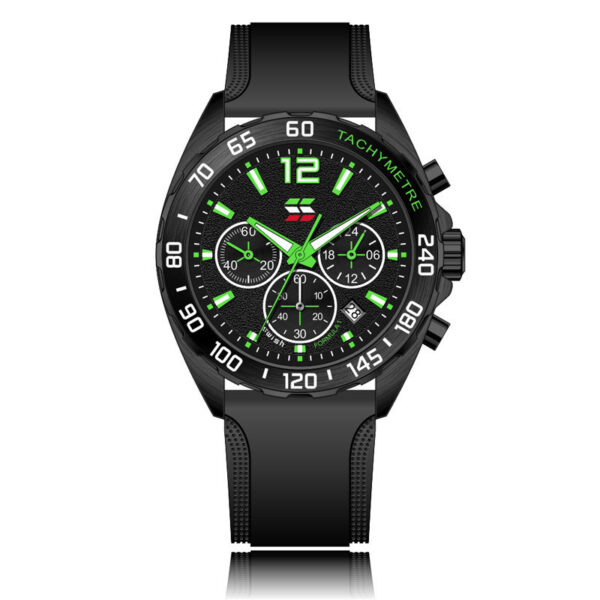 Rubber Strap Quartz Watch Fashion Clock Six-pin Timing Sport Watch - Image 7